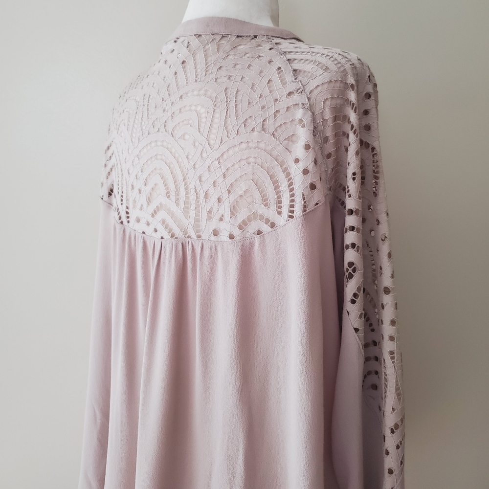 Gentle Fawn Lace Inset Button Down Blouse - Picture 7 of 16